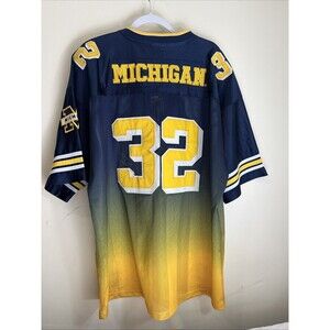 Michigan Wolverines Jersey Mens 2XL Blue Gold Sewn Vintage Colosseum 90s